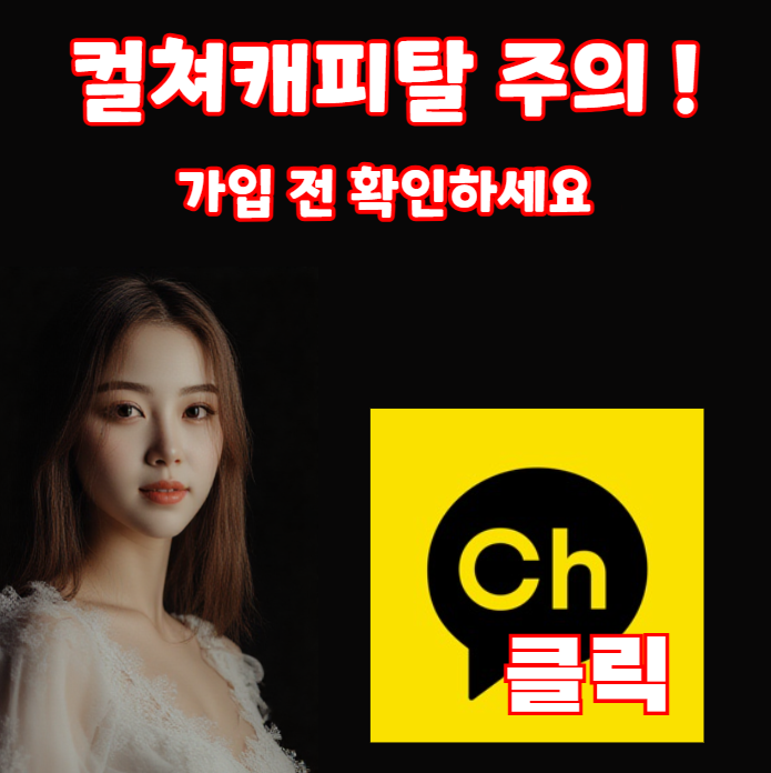 컬쳐캐피탈 주의