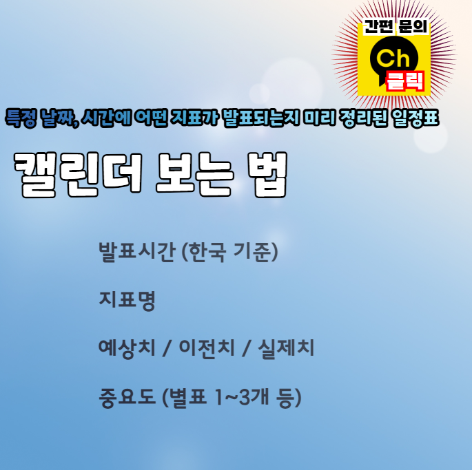 캘린더 보는 법 (초보자 전용)